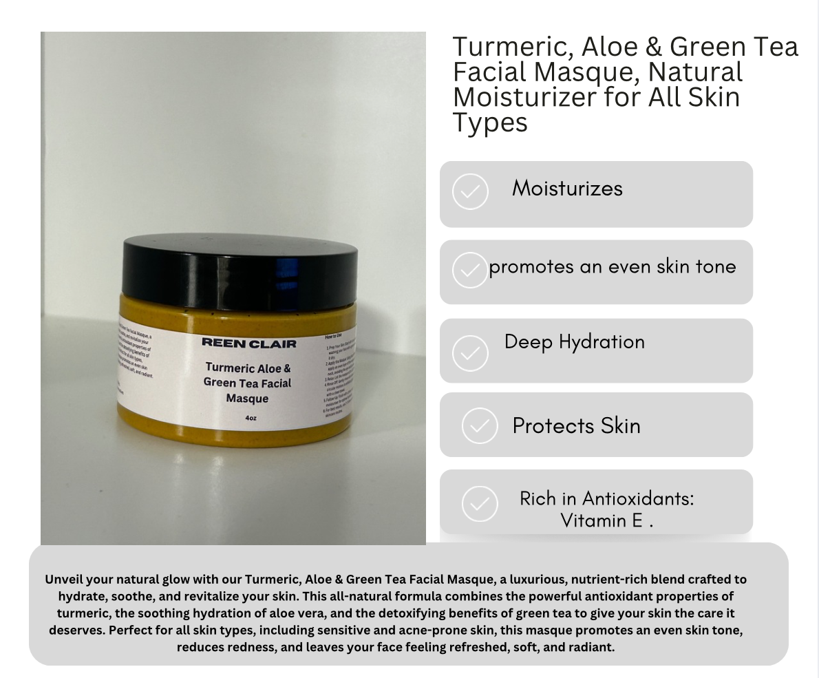 Reen Clair Turmeric, Aloe & Green Tea Facial Masque