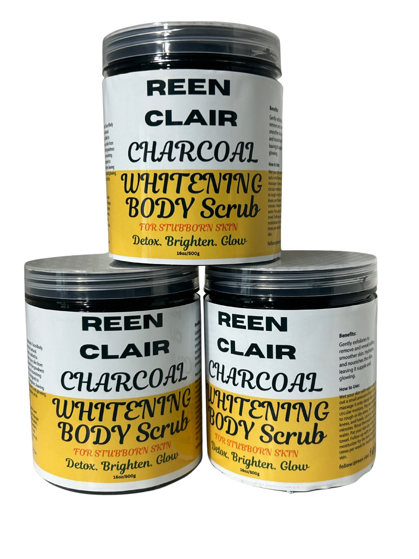 REEN CLAIR Activated Charcoal Whitening Body Scrub