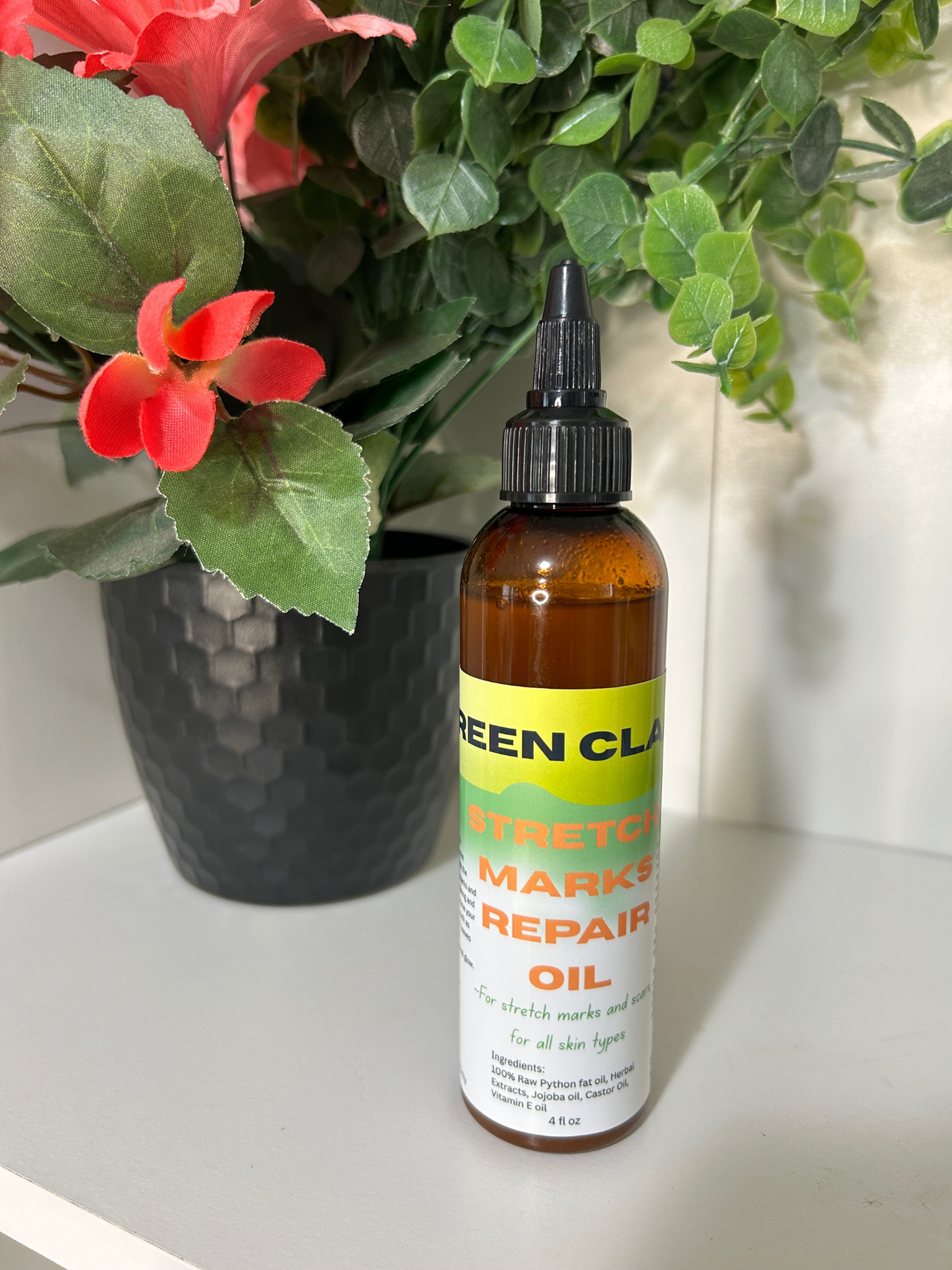 REEN CLAIR STRETCH MARKS/ SCARS BODY OIL-100% Python fat oil for all skin types